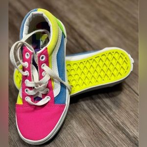 Girl MultiColored Vans Size 13